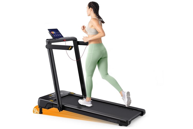 UREVO 2 in 1 folding treadmill