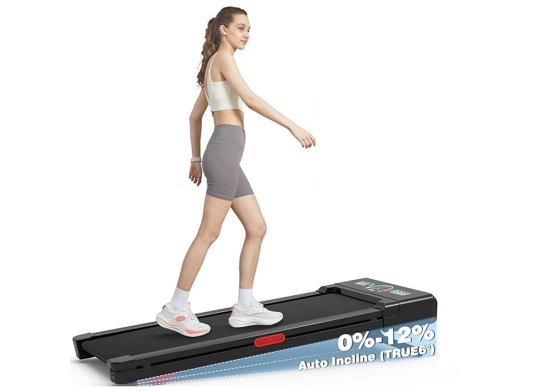 TRAILVIBER Walking Pad Treadmill with 9-Level Auto Incline